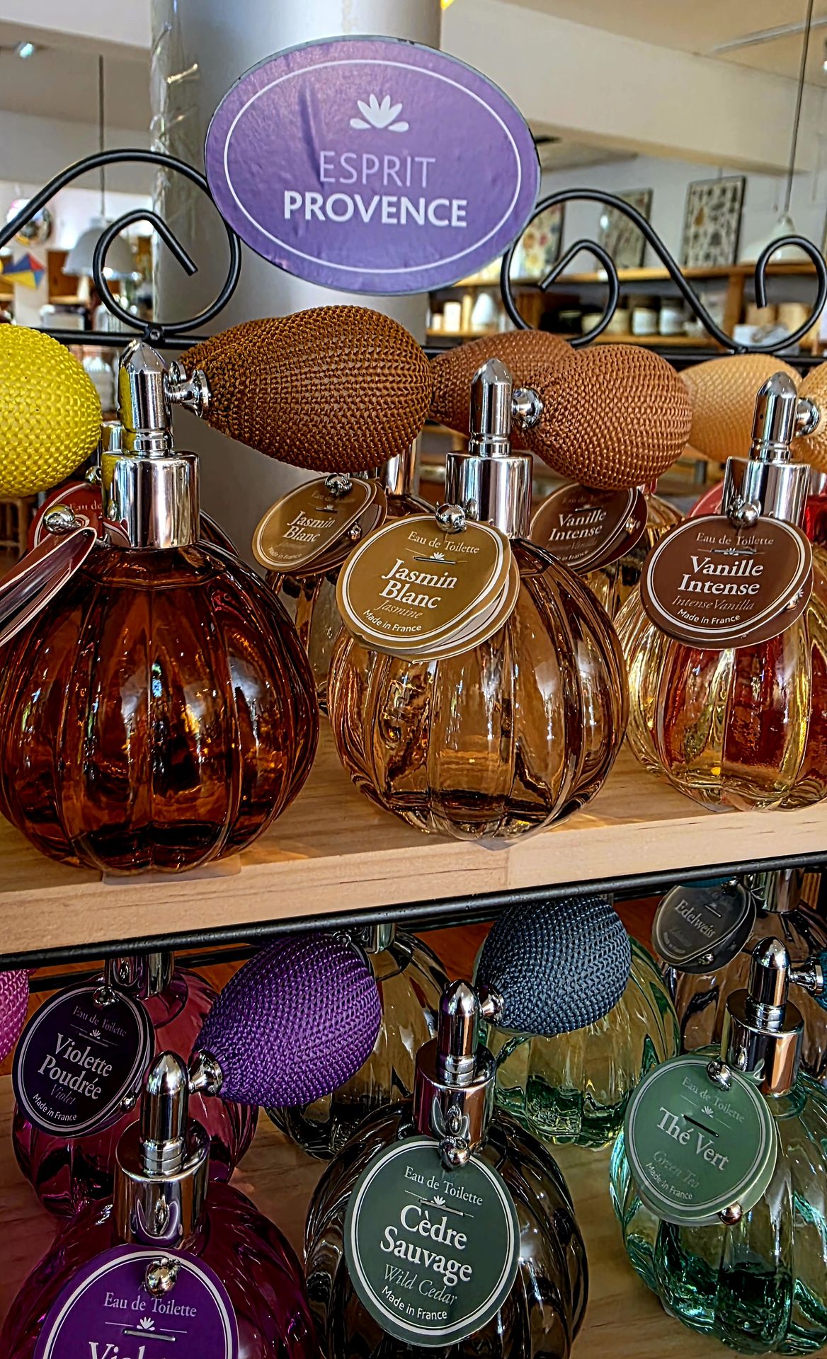Eaux de toilette Esprit Provence disponibles à la Bamboutique